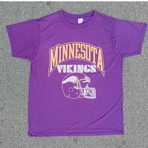 Vtg 1980s NFL Minnesota Vikings Champion Brand Made in USA T-Shirt Size (L)